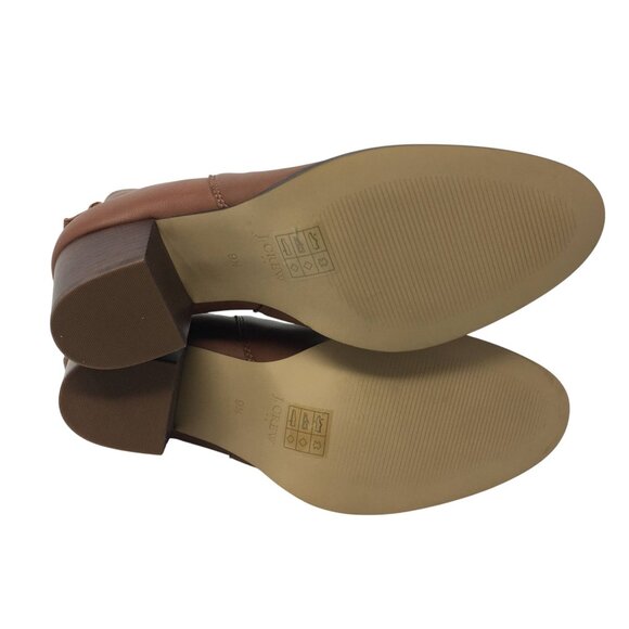 J. Crew Factory Rory Leather Heeled Chelsea Ankle Boots Brown Women's Size 9.5 - Picture 6 of 12